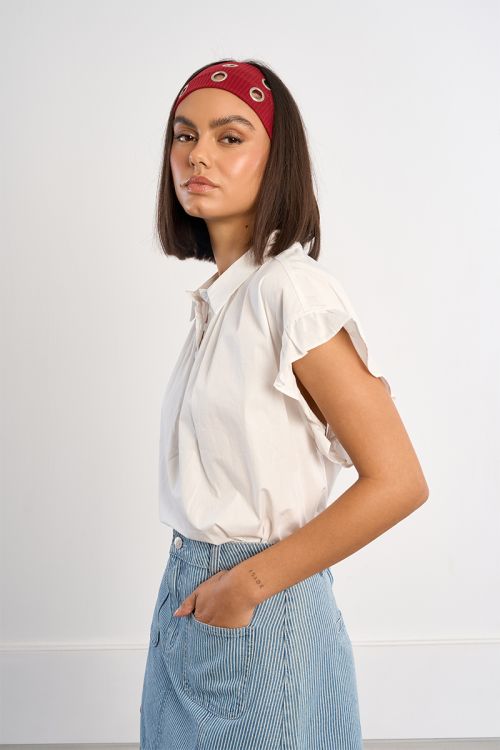 Cotton poplin blouse