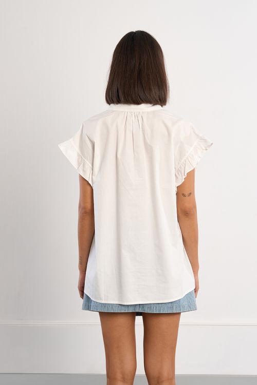 Cotton poplin blouse