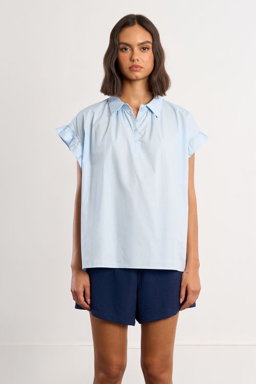 Cotton poplin blouse