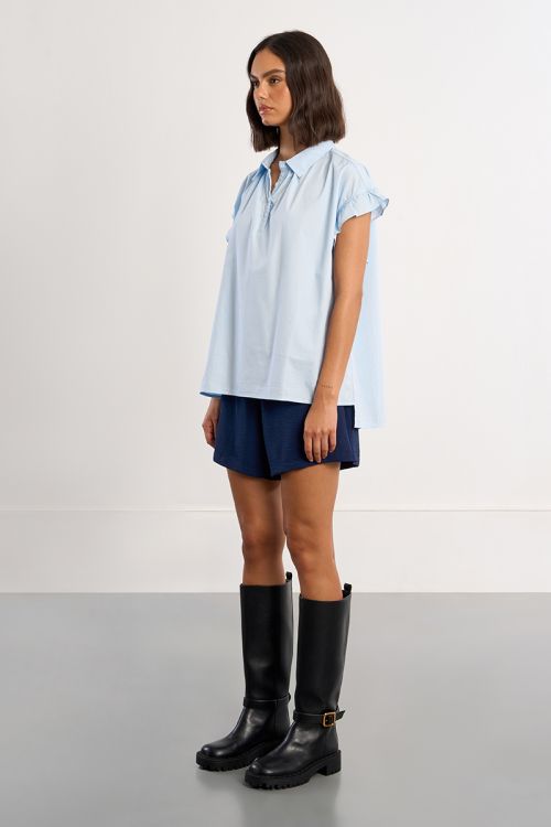 Cotton poplin blouse