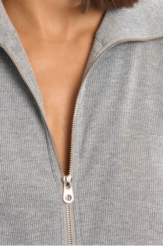 Iridescent double-zip jogger jacket