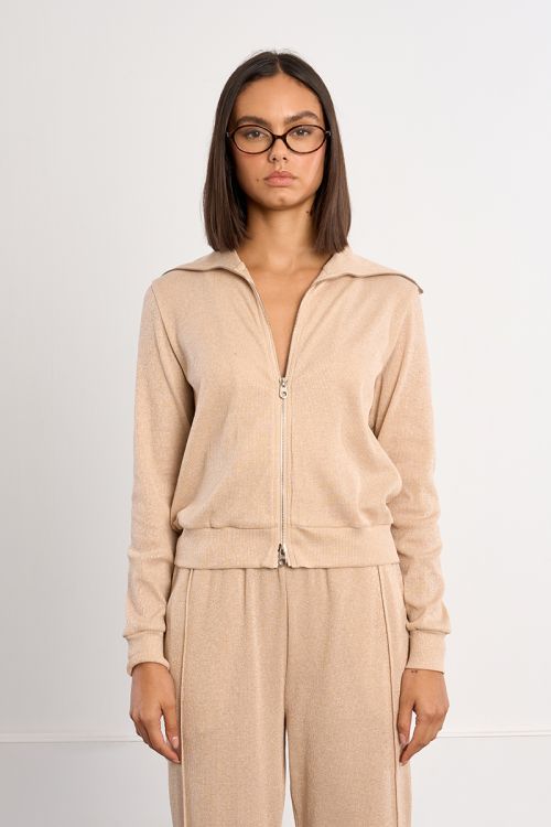 Veste de jogger irisée à double zip