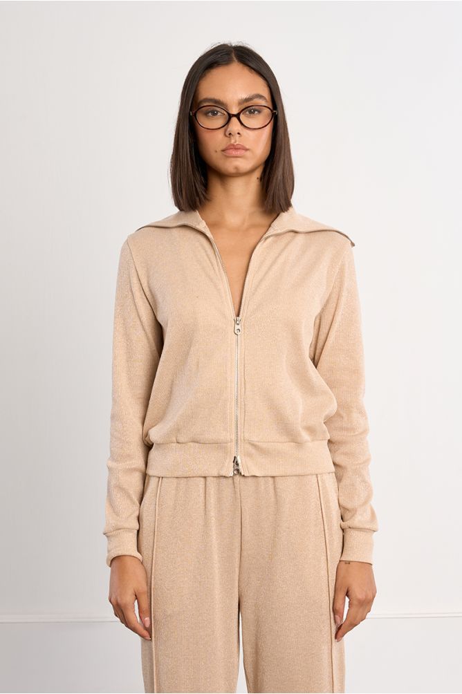 Veste de jogger irisée à double zip