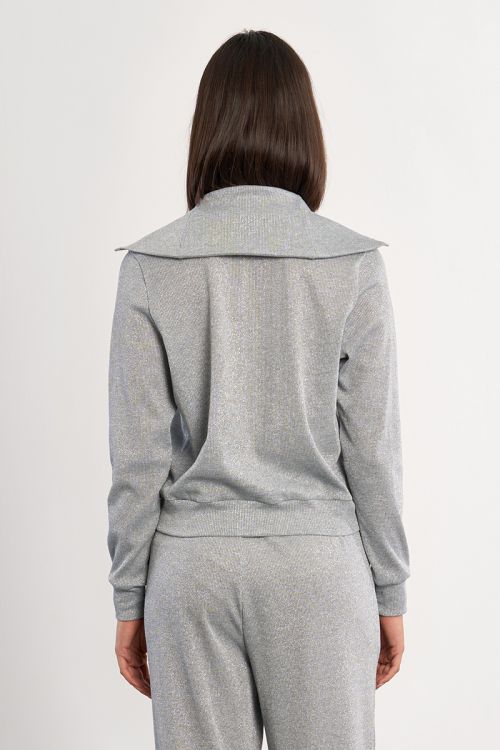 Iridescent double-zip jogger jacket