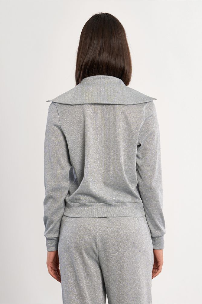 Iridescent double-zip jogger jacket