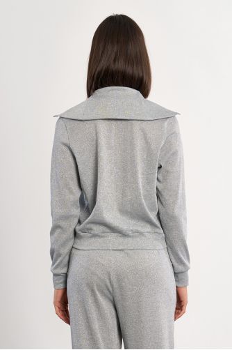 Iridescent double-zip jogger jacket