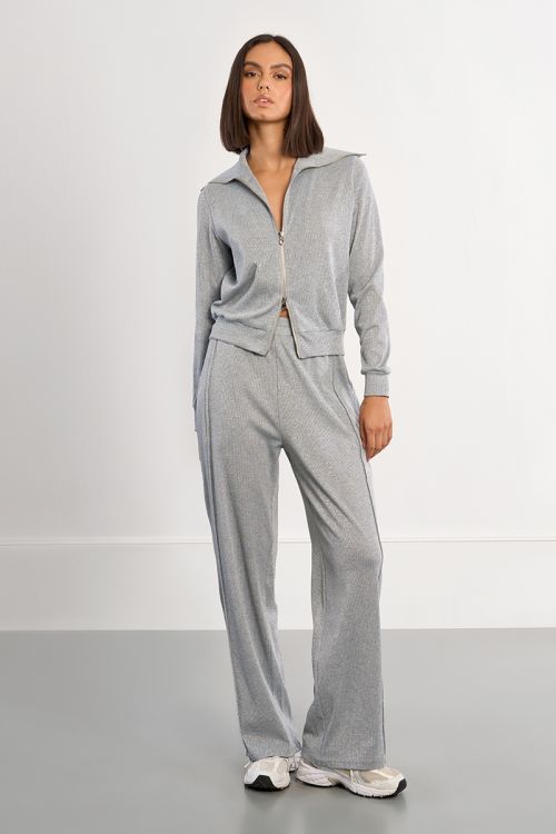 Iridescent double-zip jogger jacket