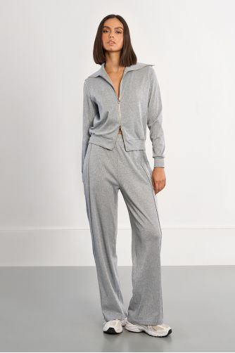 Iridescent double-zip jogger jacket