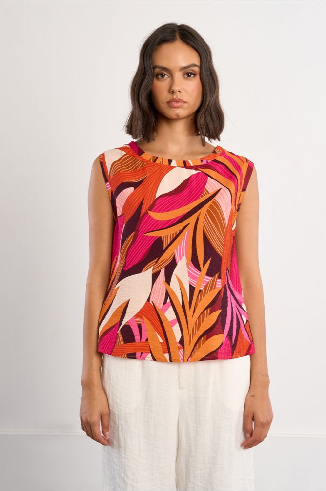 Graphic print tank top