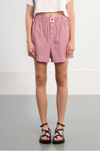 Short caleçon rayé rouge