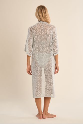 Gilet large ajouré, irisé