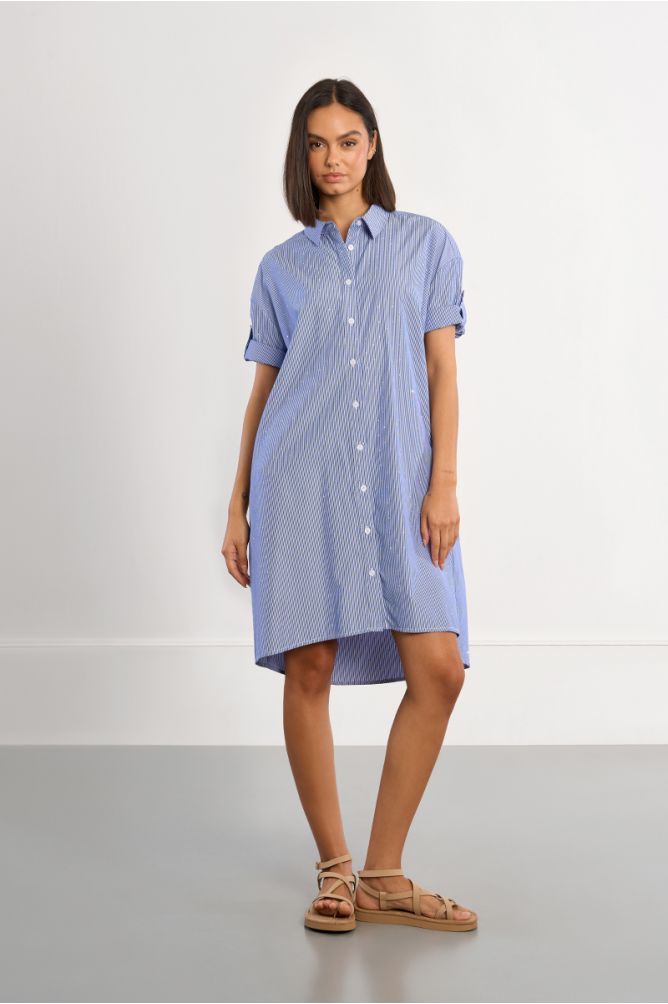 Robe chemise oversize à strass