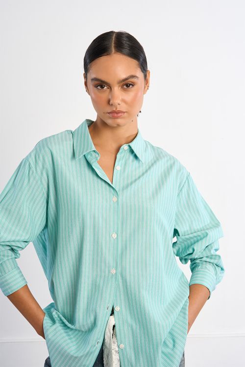 Chemise oversize rayée