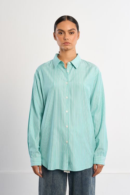Oversized striped shirt