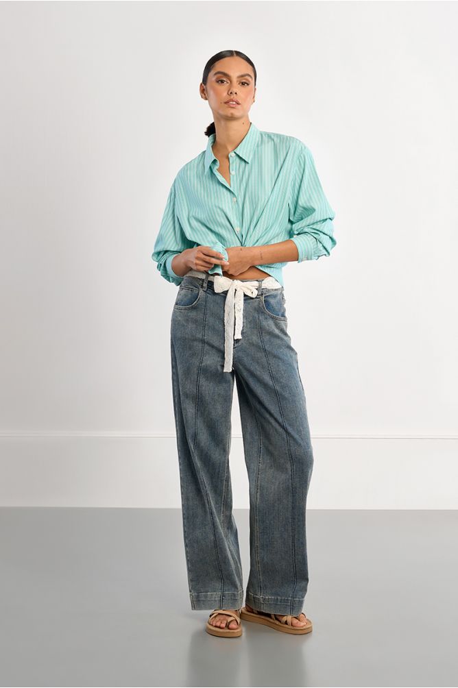 Oversized striped shirt