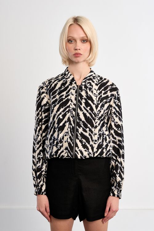 Bomber jacket with zip