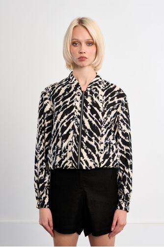 Bomber jacket with zip