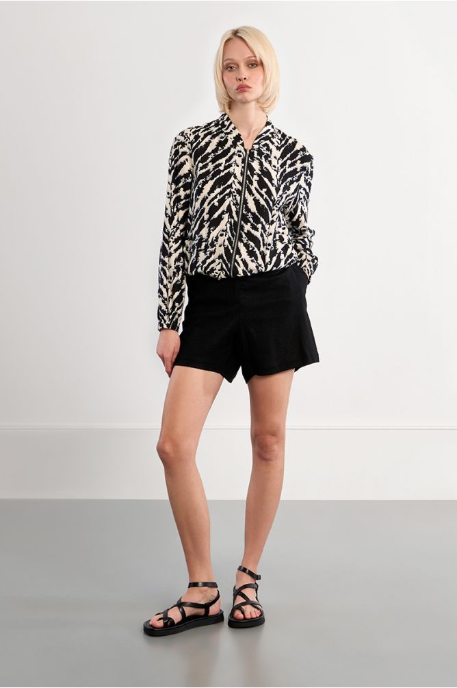 Bomber jacket with zip