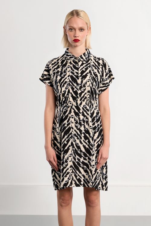 Robe mini à imprimé noir