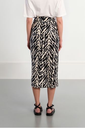 Jupe portefeuile imprimé Saint Barth