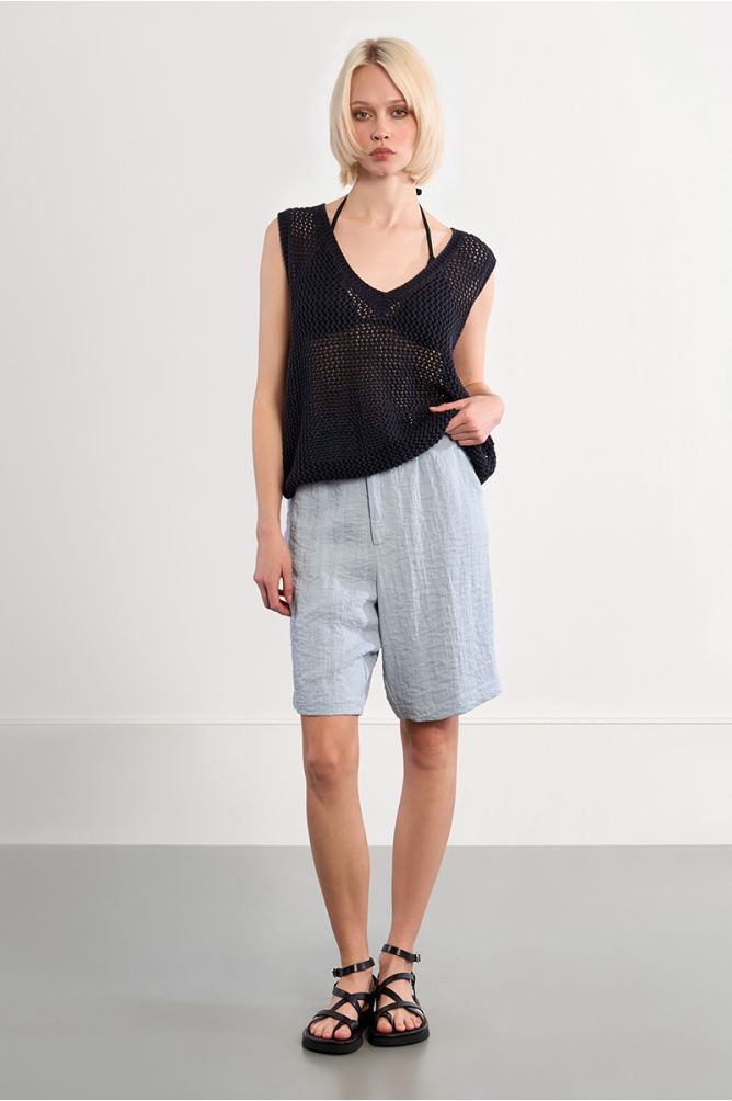 Pull en maille sans manches