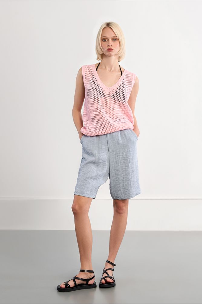 Pull en maille sans manches