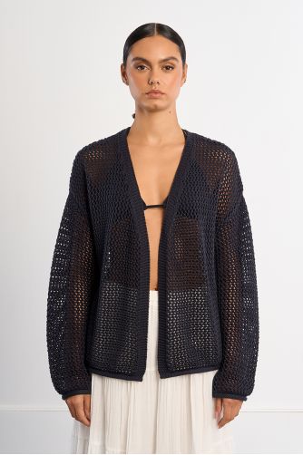 Gilet en maille ajourée