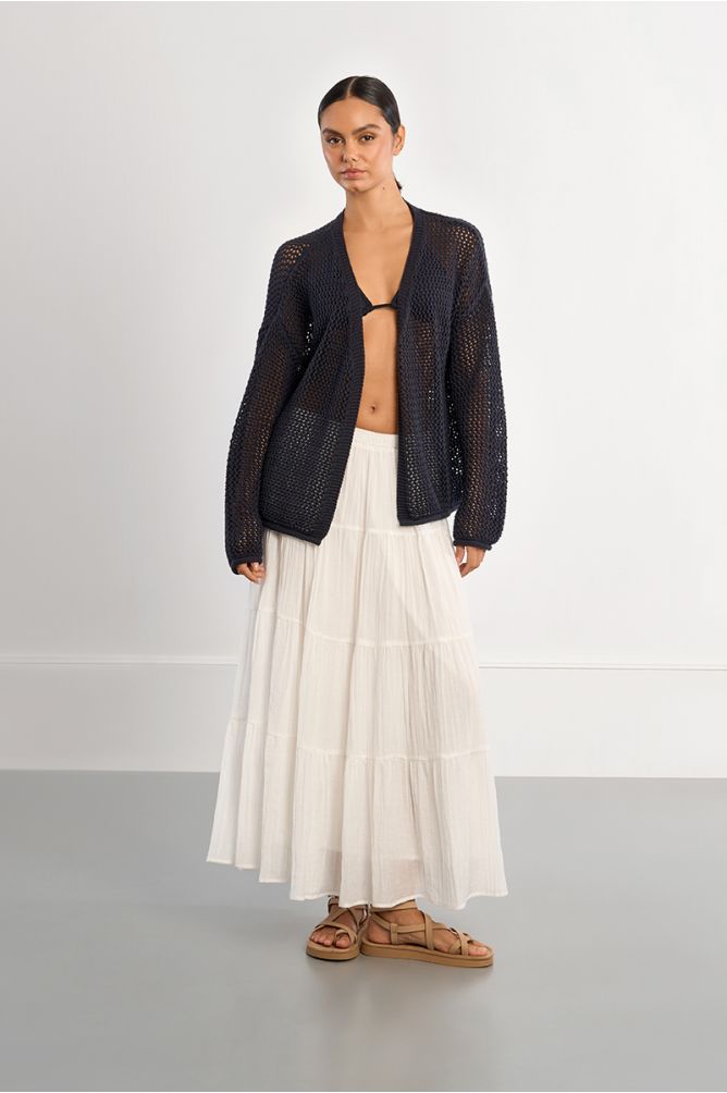 Gilet en maille ajourée