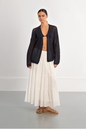 Gilet en maille ajourée