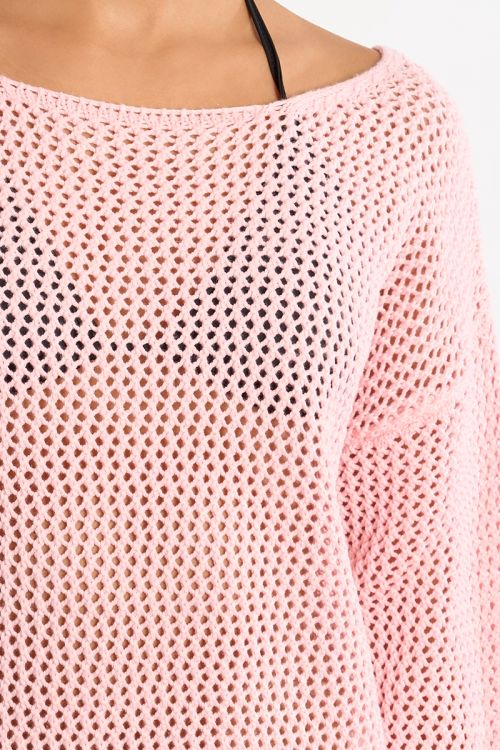 Openwork knit sweater