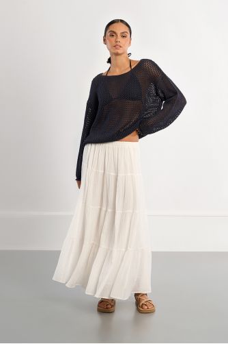 Pull en maille ajourée