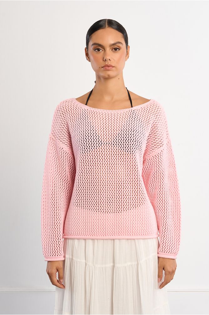 Pull en maille ajourée