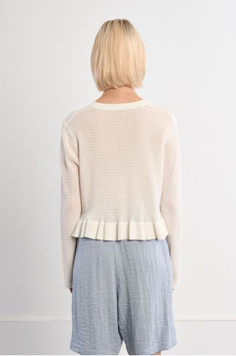 Top ouvert en maille