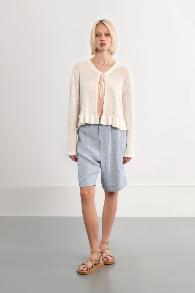 Top ouvert en maille