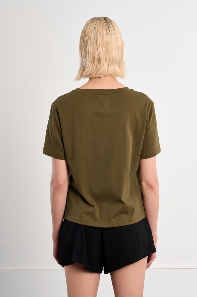 T-shirt cœurs brodés