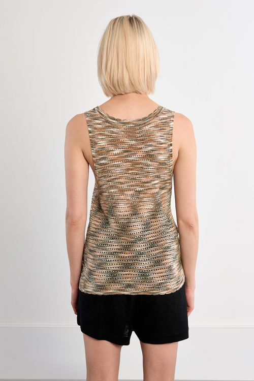 Débardeur en maille rayé