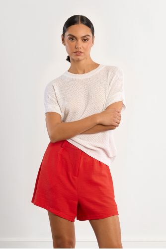 Short-sleeved knit