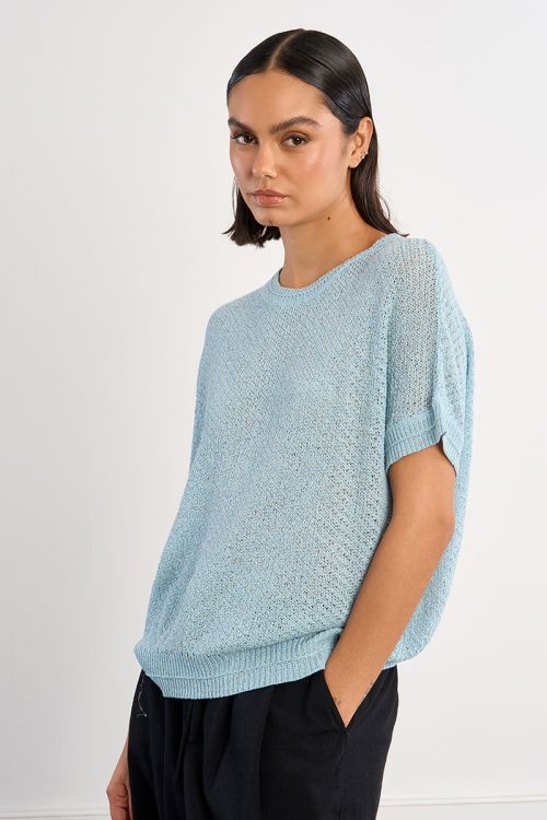 Short-sleeved knit