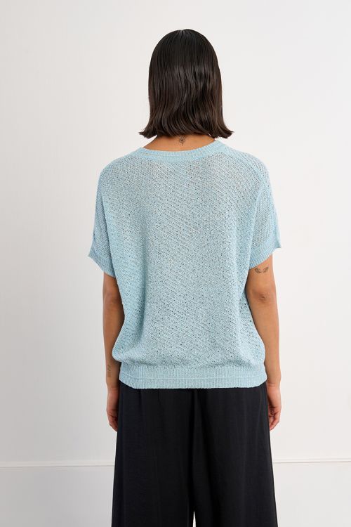 Jersey de mujer de manga corta, de punto.