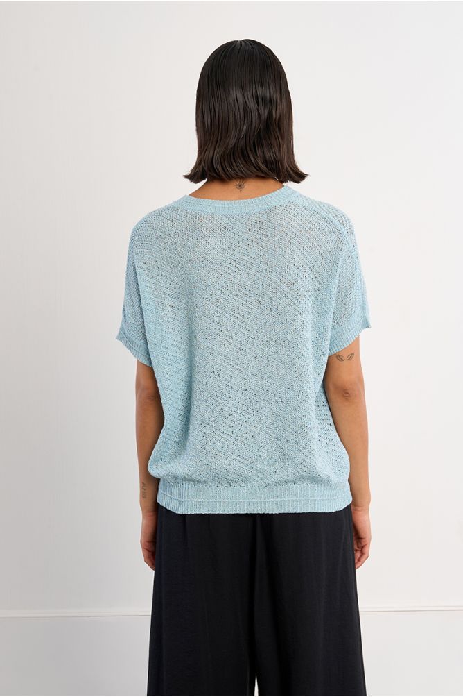 Jersey de mujer de manga corta, de punto.