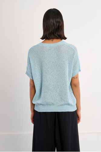 Jersey de mujer de manga corta, de punto.