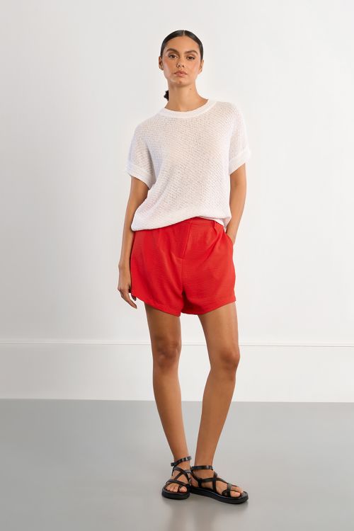 Short-sleeved knit
