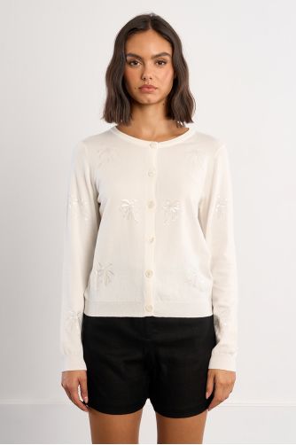 Cardigan aux motifs palmiers