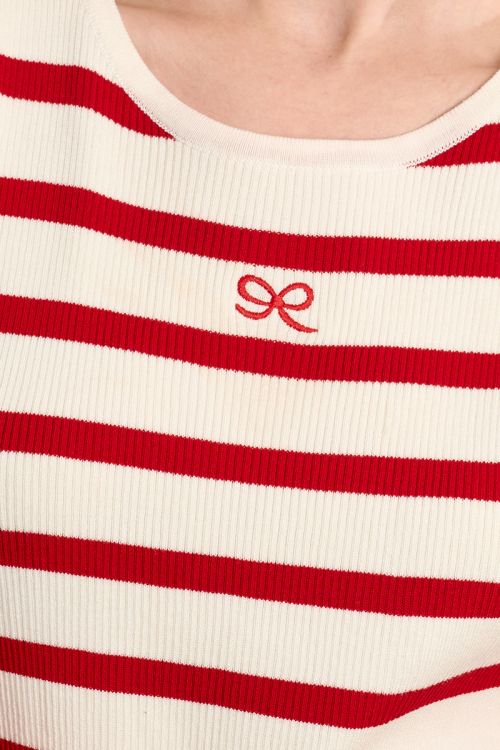 Striped ribbed tank top