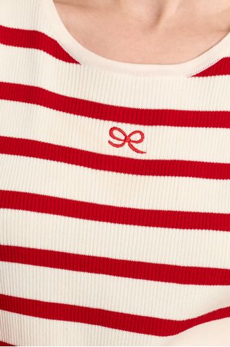 Striped ribbed tank top