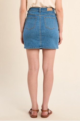 Short denim skirt