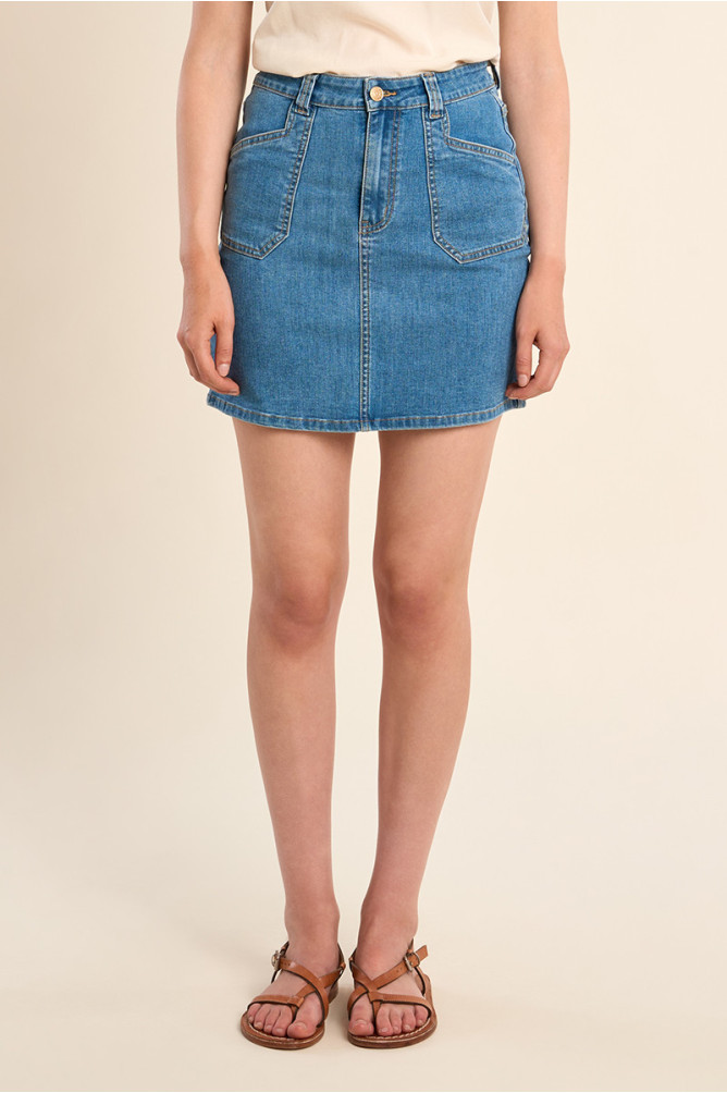 Jupe courte en denim
