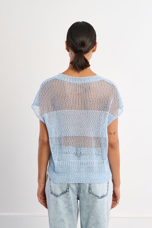 Sleeveless mesh top