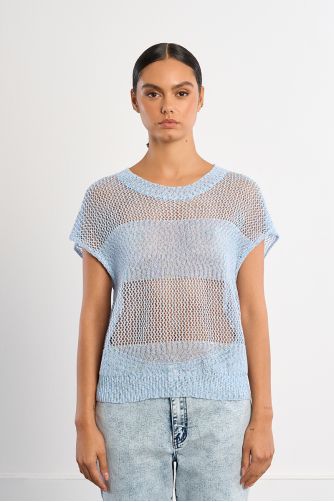Haut en maille filet sans manches
