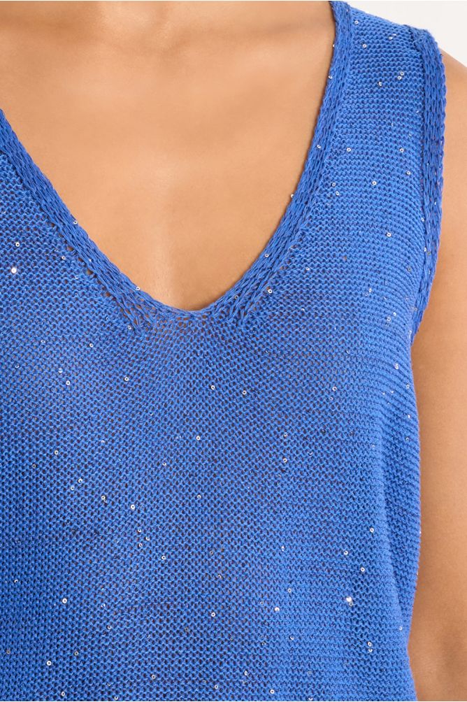 Débardeur en maille, irisé